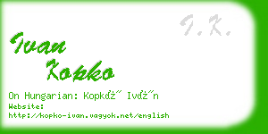 ivan kopko business card
